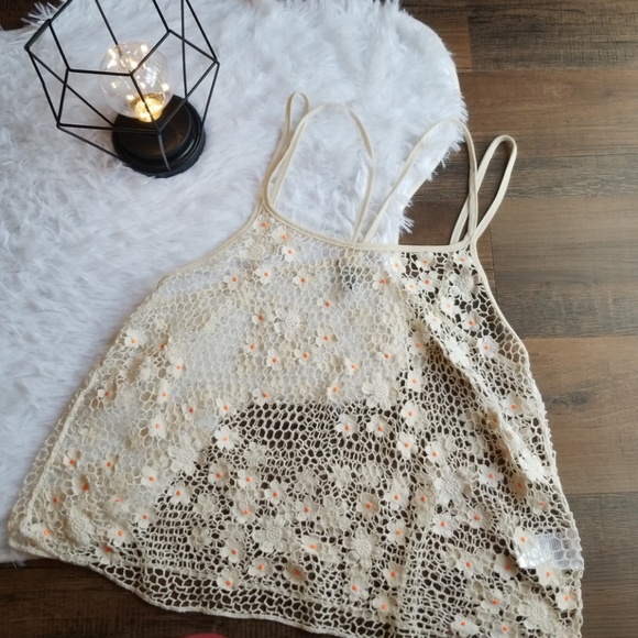 Ecote Tops - Ecoté Knit Daisy Floral Crop Top Tank S Festival